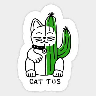 Cat Tus | Cat-tus | Cat And Cactus Sticker